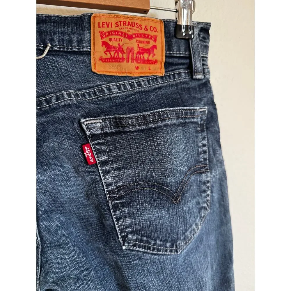 Levi's 559 Men's Jeans‎ Size 30x30 Dark Wash Straight Leg Casual Original